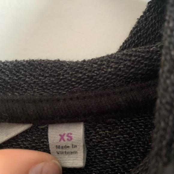 Athleta Black French Terry Athleisure Sweatshirt Hoodie Size XS EUC - Picture 8 of 8